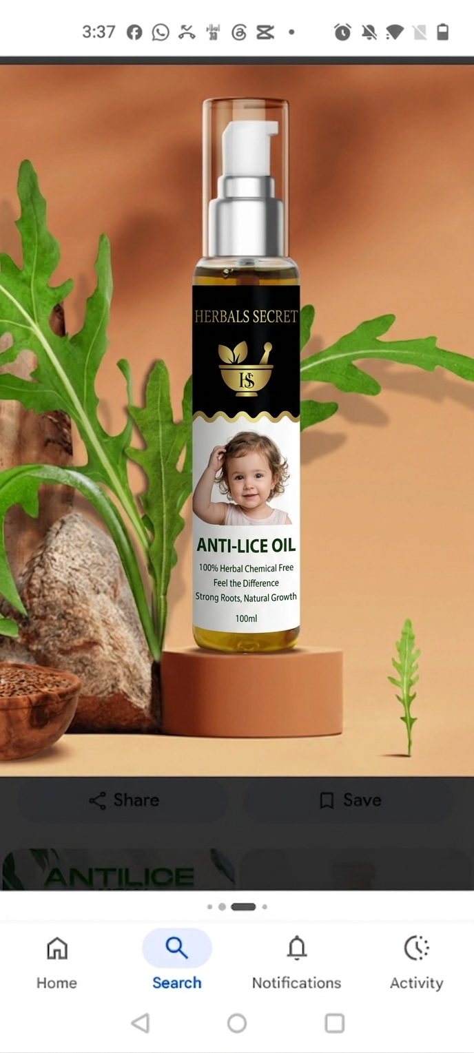 Anti lice hair oil